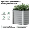 vidaXL Garten-Hochbeet Verzinkter Stahl 129x129x77 cm Grau Produktbild-Vorschau 4
