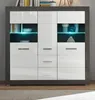 Highboard "Briard" in weiß Hochglanz und grau Stone Wohn- Produktbild-Vorschau 2