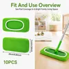 10 Mikrofasertücher für Swiffer Sweeper, waschbar, grün Productafbeelding-voorbeeld