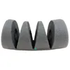 A gray foam pipe insulation fitting with multiple slots. Produktbild-Vorschau