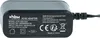 A black AC/DC adapter with product information and certifications printed on it. Produktbild-Vorschau