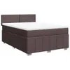 vidaXL Boxspringbett mit Matratze Dunkelbraun 140x200 cm Produktbild-Vorschau 1