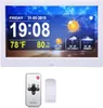 Orologio meteo WiFi 10in 100-240V bianco data temperatura Anteprima dell’immagine prodotto 1