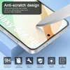 A close-up of a smartphone screen protector with marketing text and icons. Produktbild-Vorschau