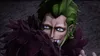 A close-up of a character with green hair and a purple ruffled collar. Produktbild-Vorschau