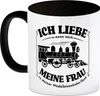 Ich liebe Modelleisenbahnen Kaffeebecher in schwarz Produktbild-Vorschau 2