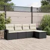 vidaXL 5-tlg. Garten-Sofagarnitur mit Kissen Schwarz Poly Produktbild-Vorschau 2