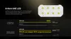Marketing image showing an 8-core UHE LED and performance comparisons. Anteprima dell’immagine prodotto