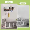 Schlüsselbrett Holz mit Ablage, Schlüsselablage Wand mit 7 Produktbild-Vorschau 5