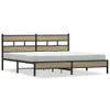vidaXL Metallbett ohne Matratze Sonoma-Eiche 193x203 cm Produktbild-Vorschau 1