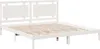 vidaXL Massivholzbett Extra Lang ohne Matratze Weiß 200x220 Produktbild-Vorschau 3