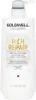 A white bottle of Goldwell Dualsenses Rich Repair Restoring Conditioner with a pump dispenser. Produktbild-Vorschau