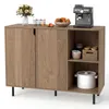 COSTWAY Credenza in legno, cassettiera con 4 scomparti e 2 Anteprima dell’immagine prodotto 1