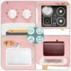 Kinderküche aus Holz – Retro-Design, rosa, inkl. Zubehör & Produktbild-Vorschau 5