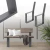 ML-Design 2 Stück Bankkufen aus Stahl, massiv 40x78,5 cm, Produktbild-Vorschau 1