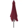 vidaXL Ombrellone con palo in metallo 300x200 cm Rosso Anteprima dell’immagine prodotto 4
