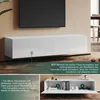 SONNI Armoires TV blanches brillantes suspendues en bois Voir les images du produit 13