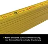 Stabila Type 707 P 16550 Yardstick 2 m Beech Podgląd zdjęcia produktu 4