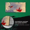 Dekor Leinwand Uhr Wandbilder 60x30 Männer auf Papierbooten Produktbild-Vorschau 5