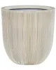 BELIANI Blumentopf Beige u. Weiß Kunstharz rund 44 cm in Produktbild-Vorschau 1