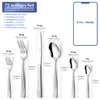 Besteck Set 12 Personen,72-tlg Edelstahl Besteckset,Cutlery Produktbild-Vorschau 3