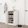 vidaXL Schuhschrank Weiß 60x35x92 cm Holzwerkstoff Produktbild-Vorschau 2
