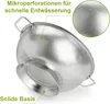 Küchensieb Edelstahl 1 Stück, Nudelsieb Mit Griffen Und Produktbild-Vorschau 2