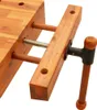 vidaXL Piano di lavoro con morsa 52x44x9,5 cm in legno Anteprima dell’immagine prodotto 7