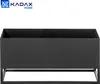 KADAX Ampio portafiori con vaso 60x30cm, acciaio, nero Anteprima dell’immagine prodotto 3