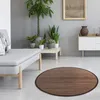Homestyle4u Bambusmatte Dunkelbraun 90cm rund Bambusteppich Produktbild-Vorschau 1