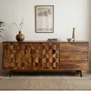FineBuy Sideboard Sheesham bois massif 175 cm 2 portes & 3 Voir les images du produit 1