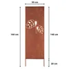 Sichtschutz Metall 2x - 160 cm x 50 cm - Edelrost - Produktbild-Vorschau 3