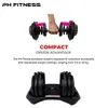 PH Fitness Set di manubri regolabili 24 kg rosa scuro - 2 Anteprima dell’immagine prodotto 6