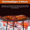TWOLIIN Gusseisen Grillpfanne mit 3 Beinen Grillplatte Rund Produktbild-Vorschau 3