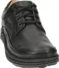 A black leather shoe is shown from a front-facing angle against a white background. Anteprima dell’immagine prodotto