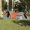 Campingzelt 5 Personen Grau und Orange Wasserdicht, Produktbild-Vorschau 3