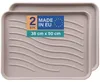 Schuhabtropfschale 50x38x2,5cm Beige 2er-Pack, Schuhwanne Produktbild-Vorschau 1
