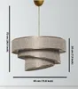 Opviq, Couper - Beige, Oro, Lampadario, Beige, Cotone, 40 x Anteprima dell’immagine prodotto 3