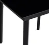 vidaXL Garten-Esstisch Schwarz 140x70x74 cm Stahl und Glas Produktbild-Vorschau 9