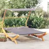 vidaXL Sonnenliege mit Dach 165x203x138 cm Bugholz Massiv Produktbild-Vorschau 2
