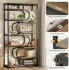 A multi-panel image showcasing a bookshelf with decorative elements and close-ups of its features. Podgląd zdjęcia produktu