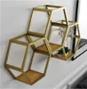 Zlatá nástěnná police HEXAGON LOFT Náhled obrázku produktu 1