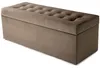 MG Design, hnedý čalúnený taburet, 45x120 cm - s úložným Náhľad obrázku produktu 1
