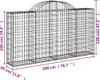 Gabionen mit Hochbogen 25Stk. 200x30x100/120cm Verzinktes Produktbild-Vorschau 6