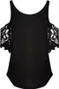 ASKSA Damen Blusen T-Shirt Schulterfrei V-Ausschnitt Tops Produktbild-Vorschau 3