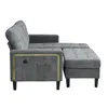 Merax L-Form Schlafsofa mit LED-Beleuchtung, modulares Produktbild-Vorschau 14