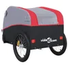 vidaXL Rimorchio per biciclette nero e rosso 30 kg di ferro Anteprima dell’immagine prodotto 9