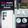 A collage showing a phone case, a person running, and close-ups of the case's features. Podgląd zdjęcia produktu