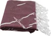 Hamamtuch als Strandtuch Badetuch "Marmor" bordeaux Produktbild-Vorschau 1