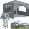 LZQ 3x3m Faltpavillon Pavillon Faltbar mit 4 Seitenwänden, Produktbild-Vorschau 1